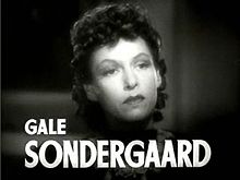 General knowledge about Gale Sondergaard